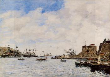 Eugene Boudin : Villefranche, the Harbor